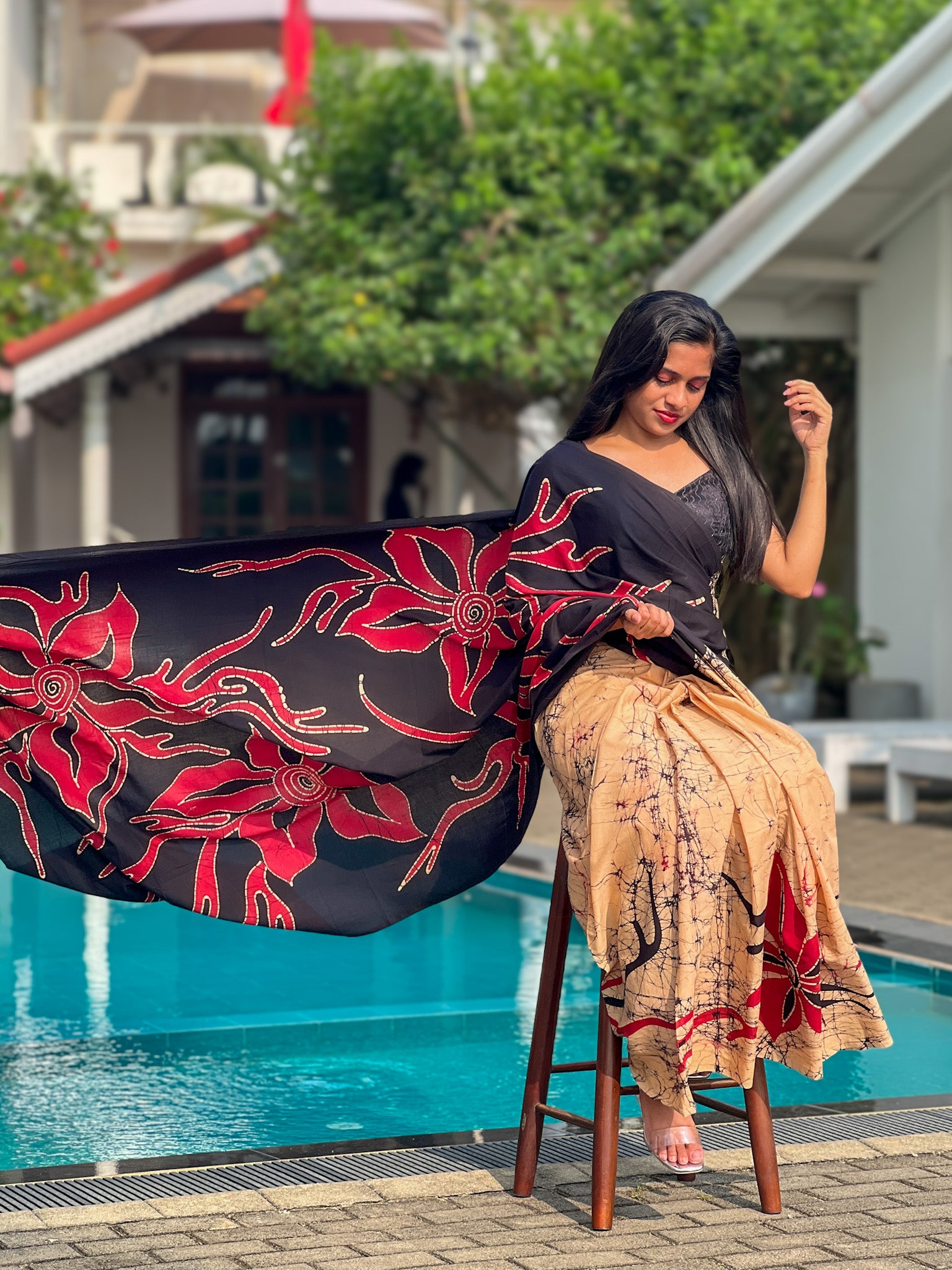 Scarlet Bloom Saree