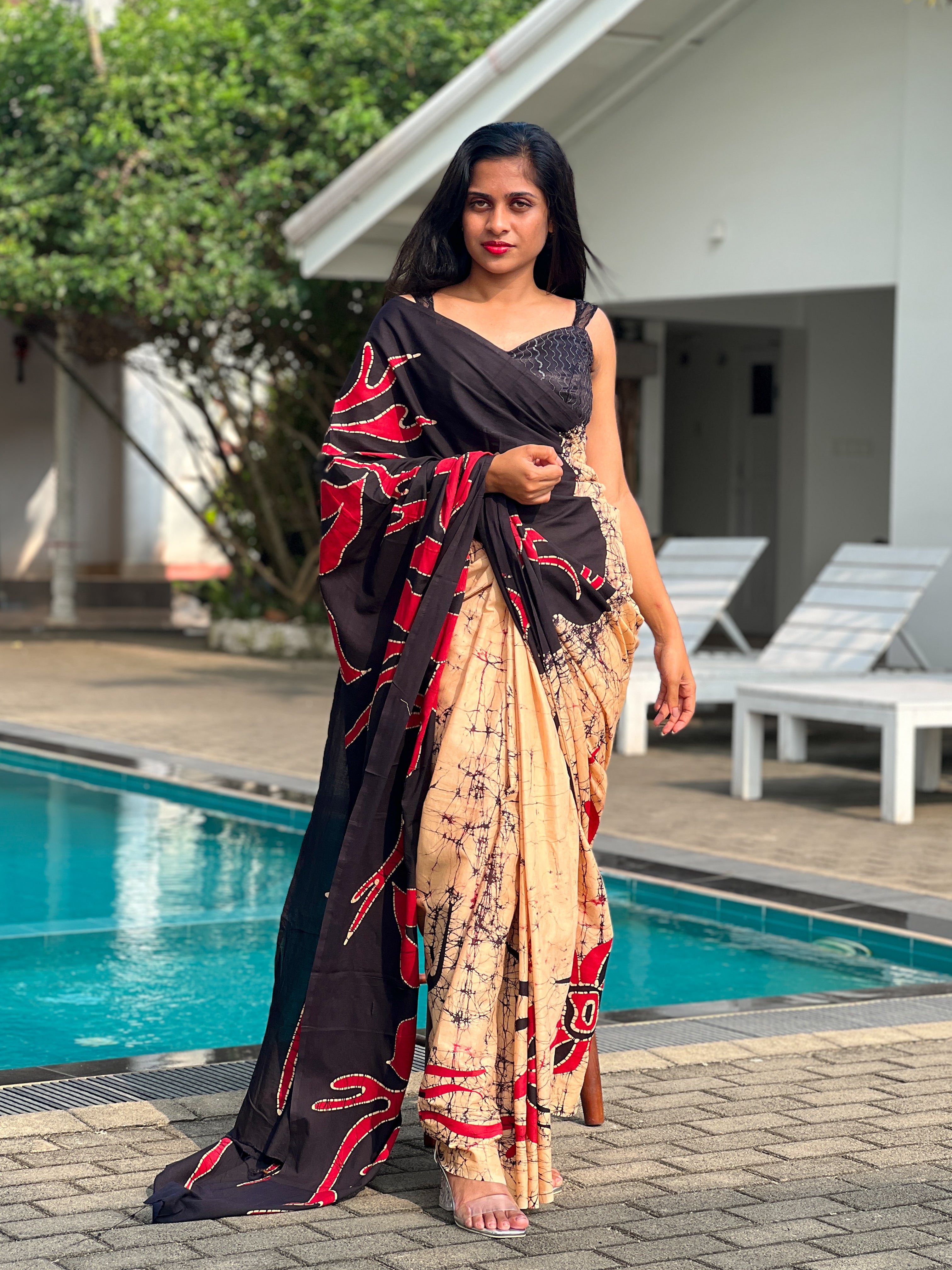 Scarlet Bloom Saree