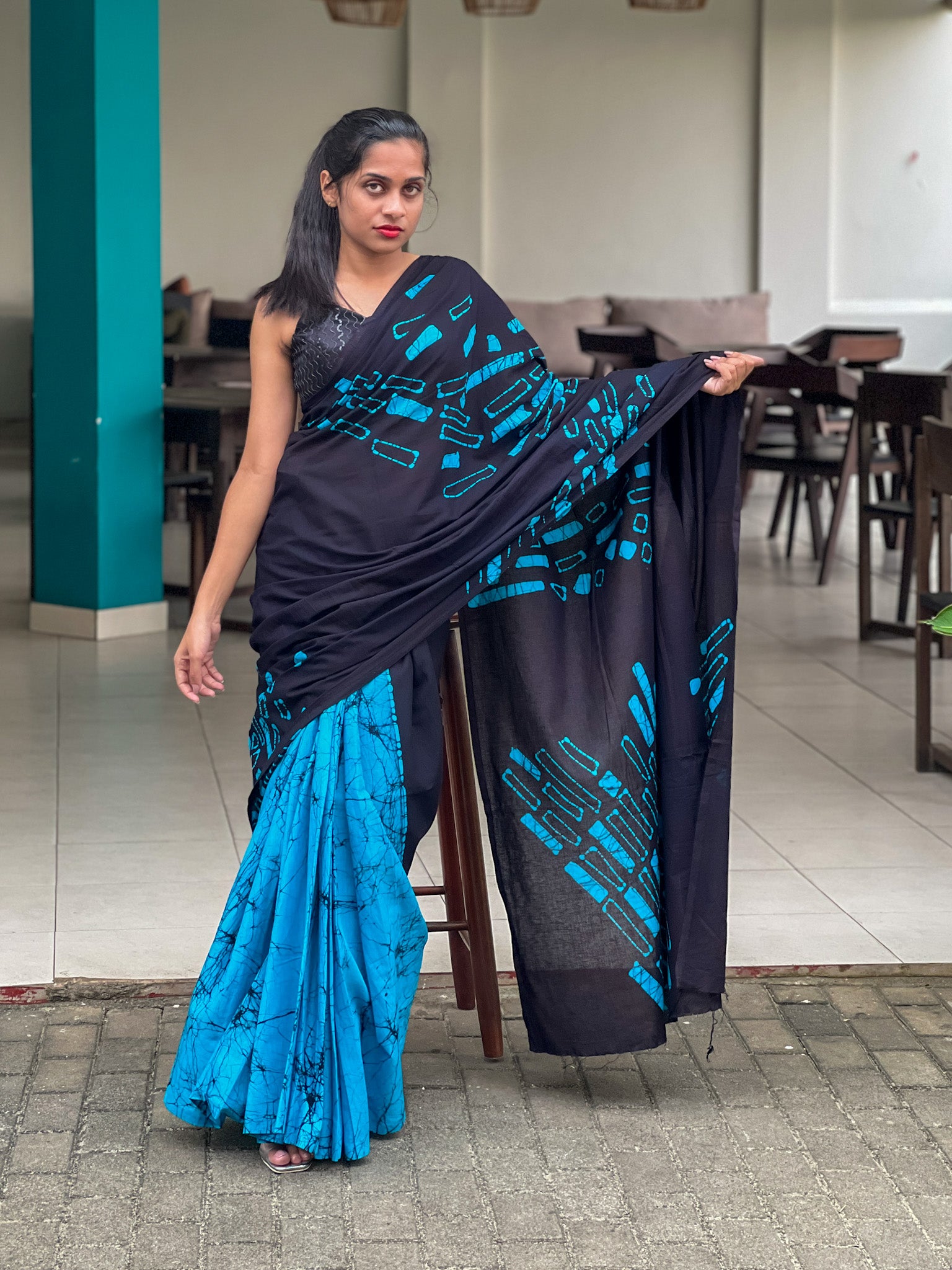 Azure Noir Saree