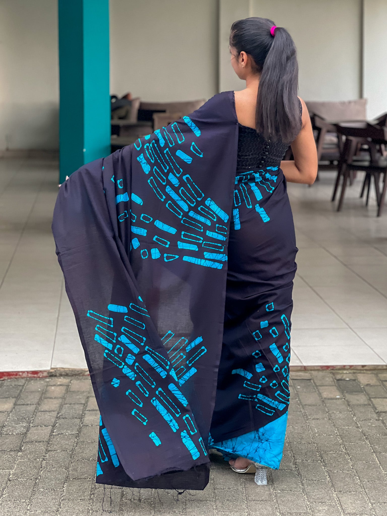 Azure Noir Saree