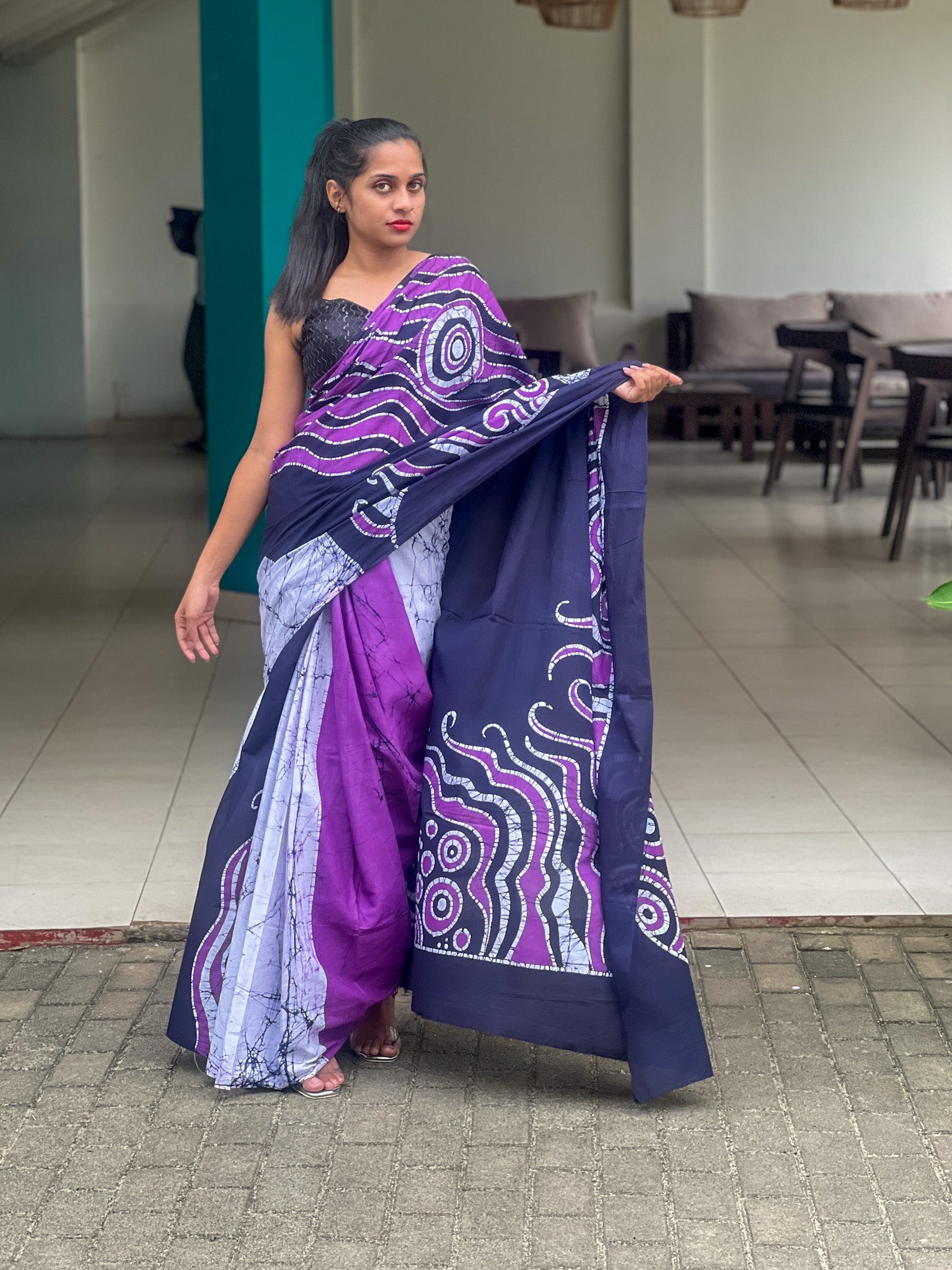 Amethyst Waves Saree