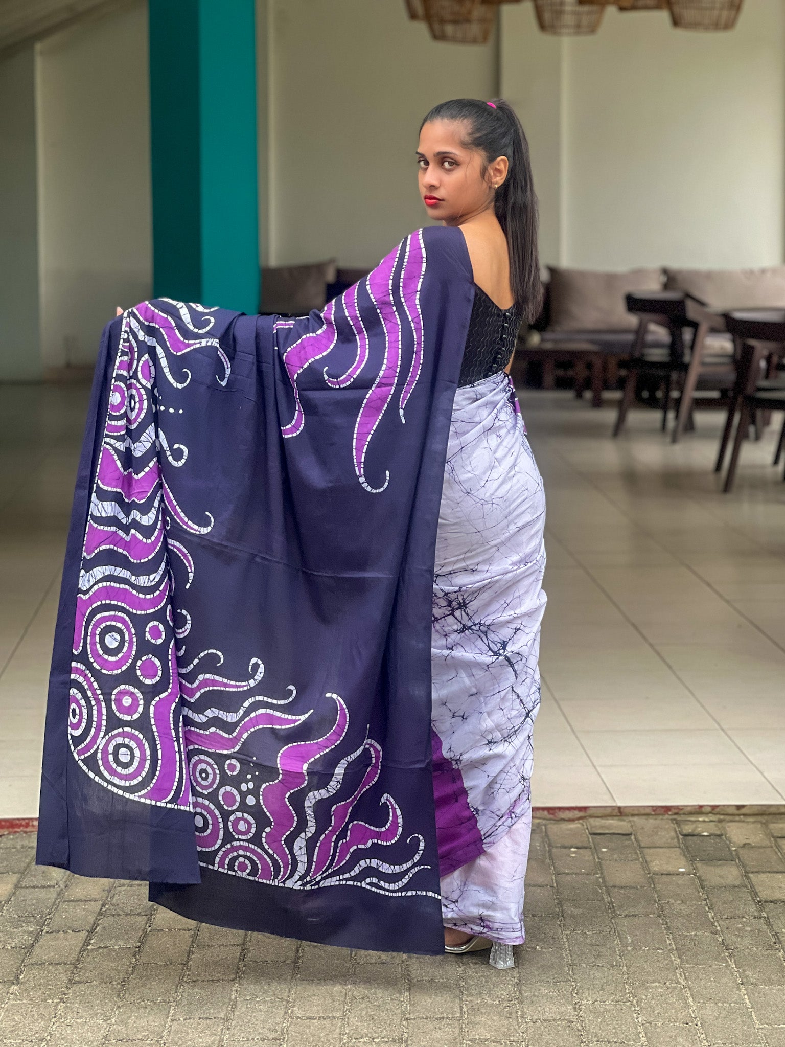 Amethyst Waves Saree