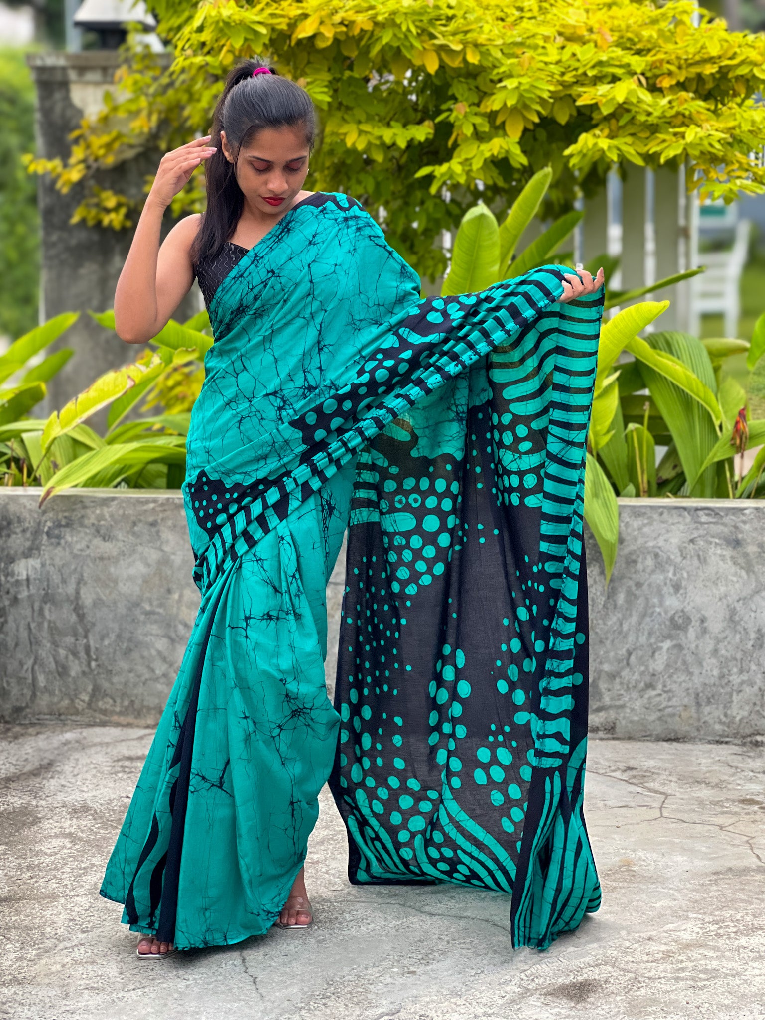 Emerald Flow Saree