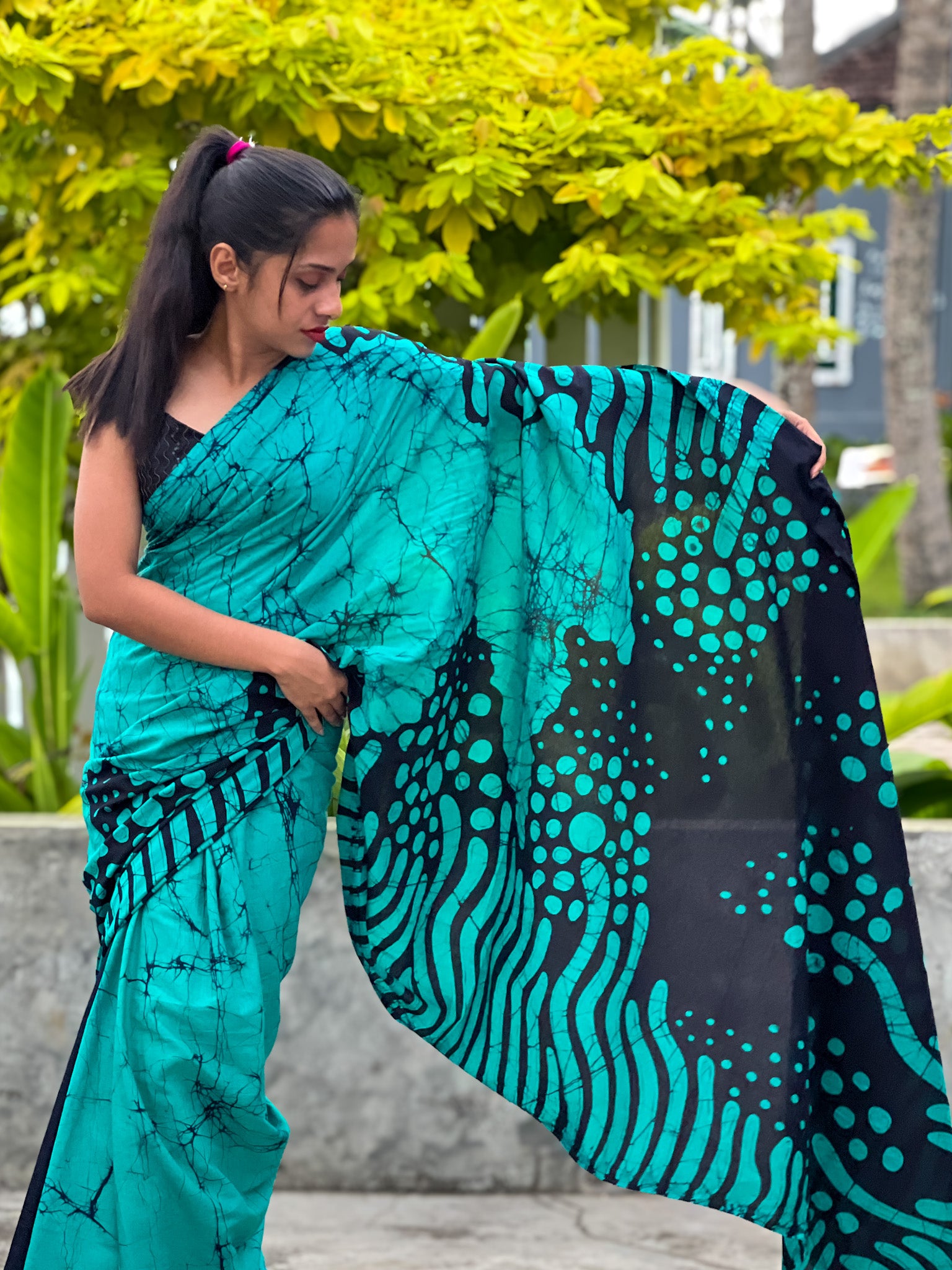 Emerald Flow Saree